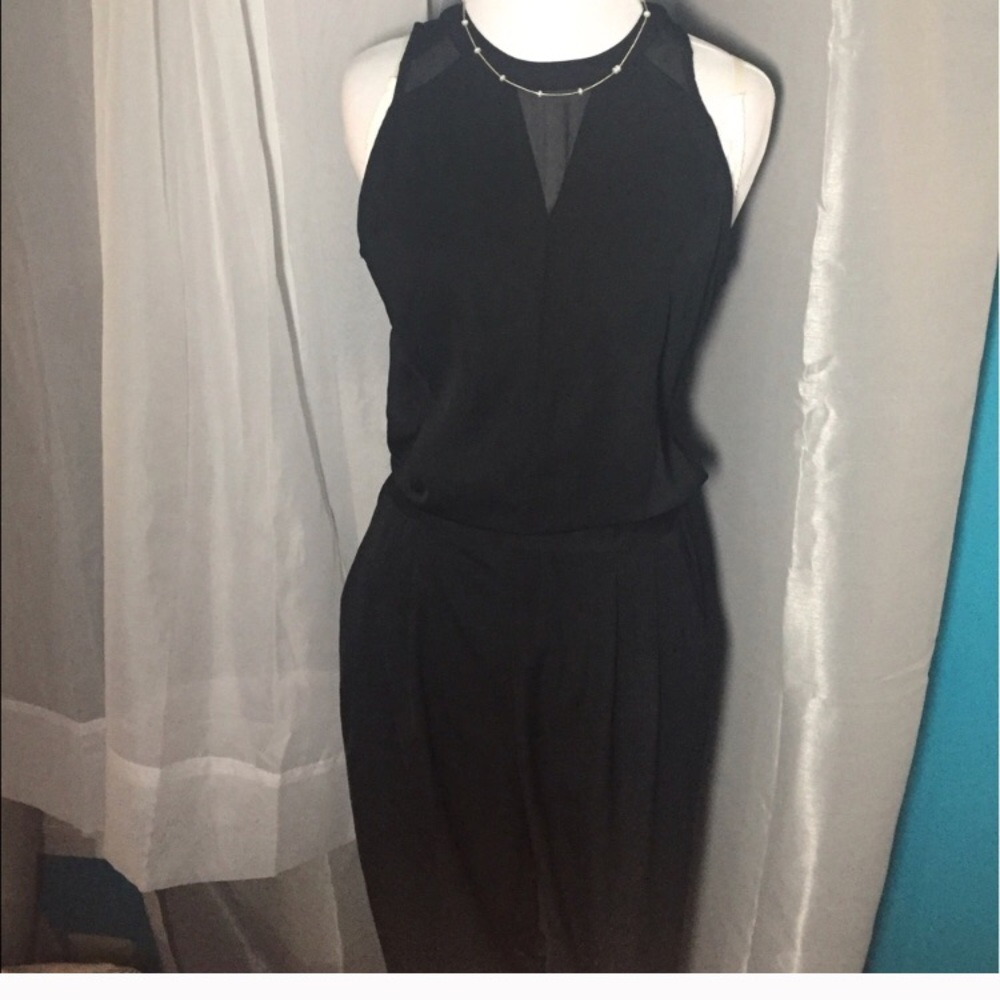 Black Mossimo xs jumpsuit with mesh panels
